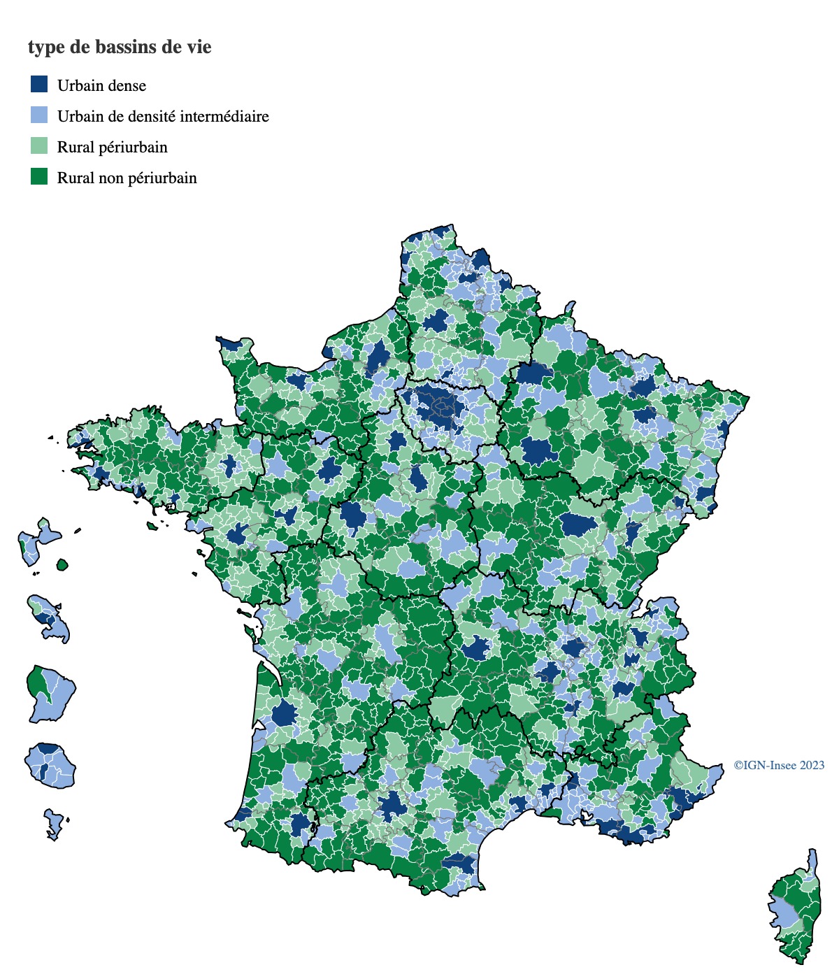 Les différents types de bassins de vie